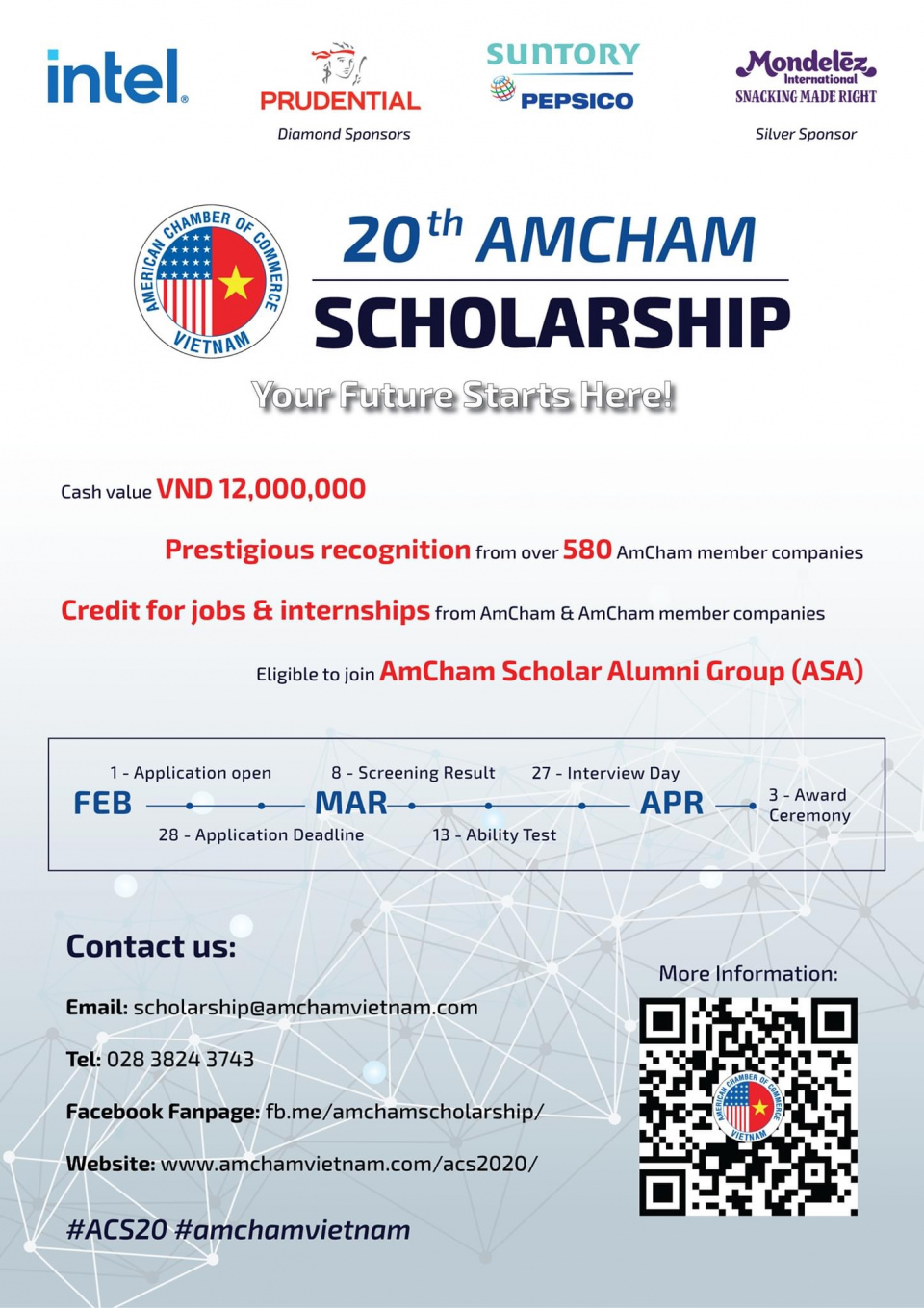 HỌC BỔNG AMCHAM LẦN THỨ 20 CHÍNH THỨC MỞ ĐƠN