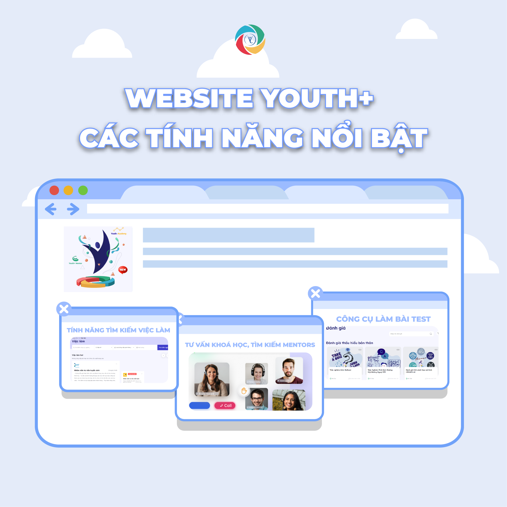 WEBSITE YOUTH+ VÀ CÁC TÍNH NĂNG NỔI BẬT