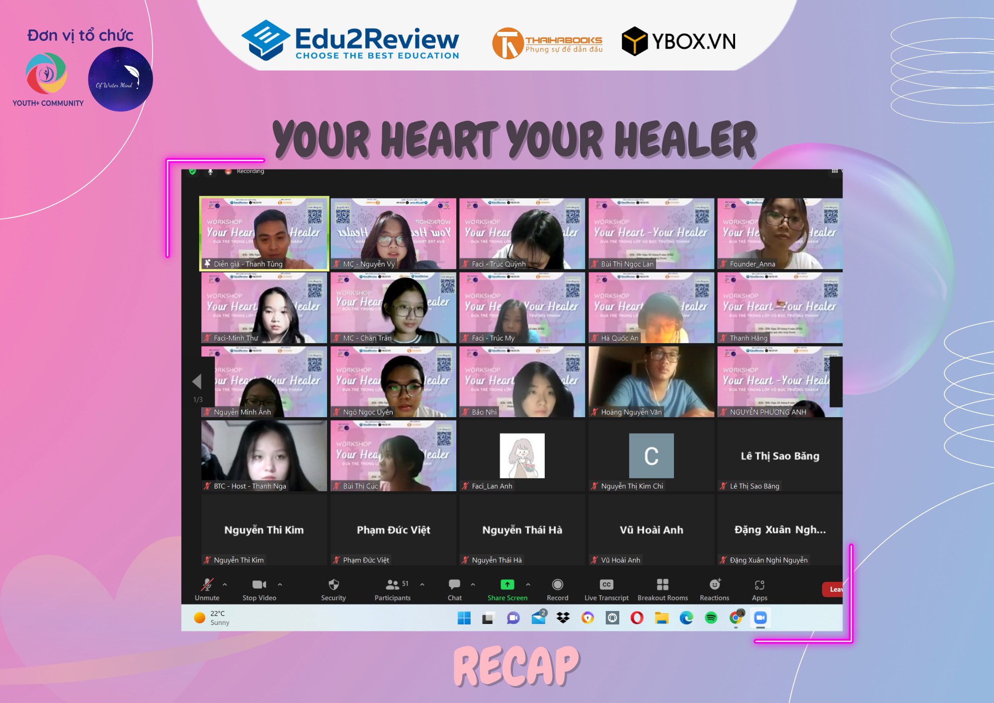 RECAP WORKSHOP YOUR HEART YOUR HEALER VÀ TRI ÂN BTC