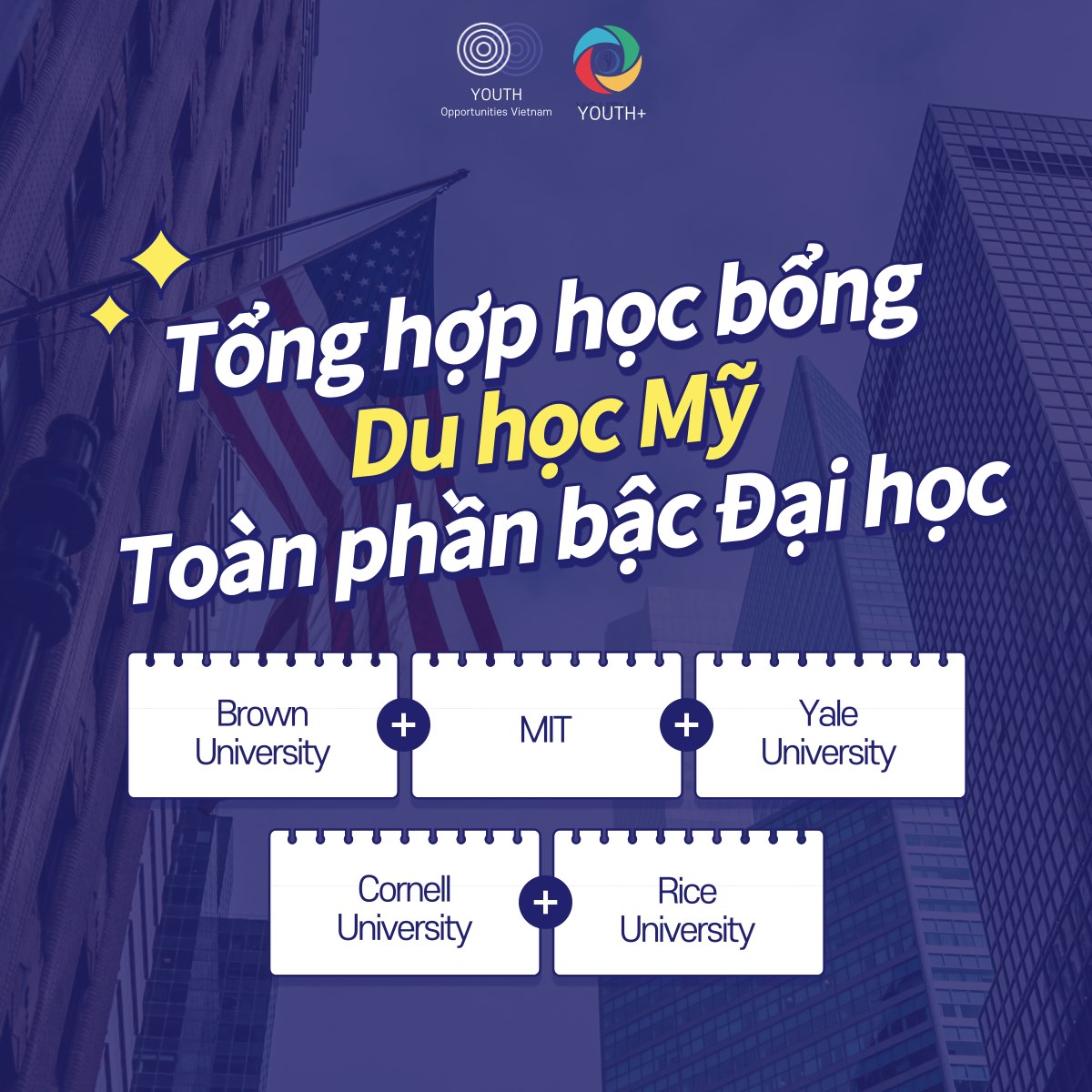 Tổng Hợp Các Học Bổng Toàn Phần Bậc Cử Nhân Tại Các Trường Đại Học Mỹ