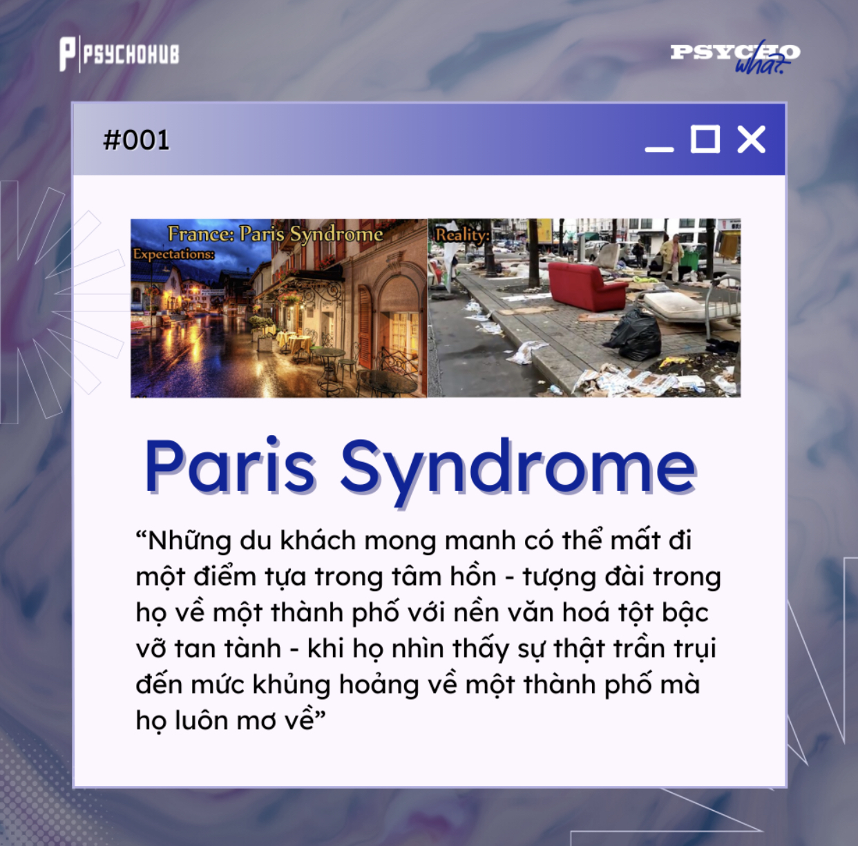 [PSYCHOHUB] HỘI CHỨNG PARIS: KHI “PARIS” KHÔNG CÒN LÀ “PARIS”