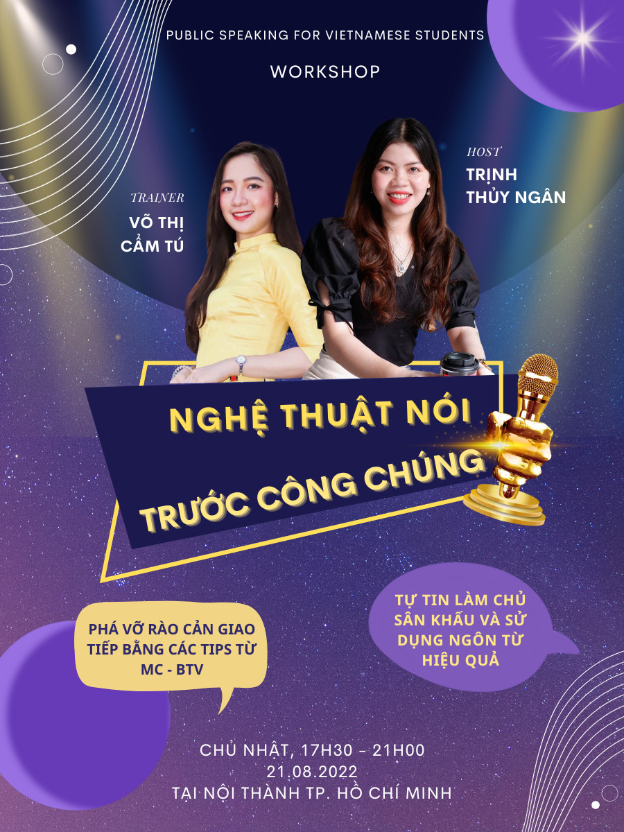 🥳MỞ ĐƠN ĐĂNG KÝ WORKSHOP: "NGHỆ THUẬT NÓI TRƯỚC CÔNG CHÚNG"