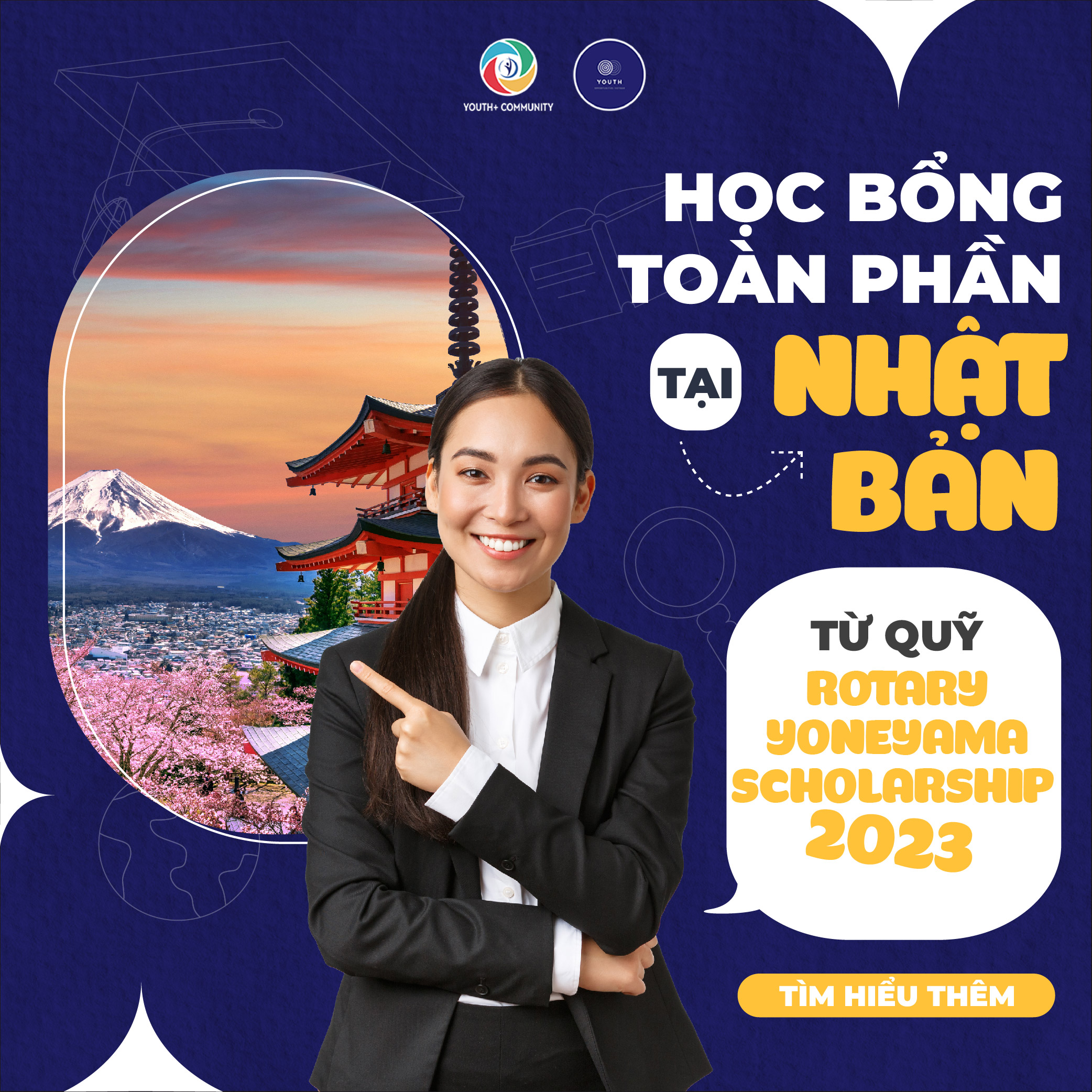 HỌC BỔNG TOÀN PHẦN BẬC ĐẠI HỌC VÀ SAU ĐẠI HỌC TẠI NHẬT BẢN TỪ QUỸ ROTARY YONEYAMA SCHOLARSHIP 2023