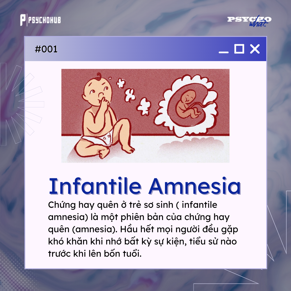 [PSYCHOHUB] INFANTILE AMNESIA - BẠN NHỚ GÌ VỀ HÌNH ẢNH BẢN THÂN TRƯỚC BỐN TUỔI?