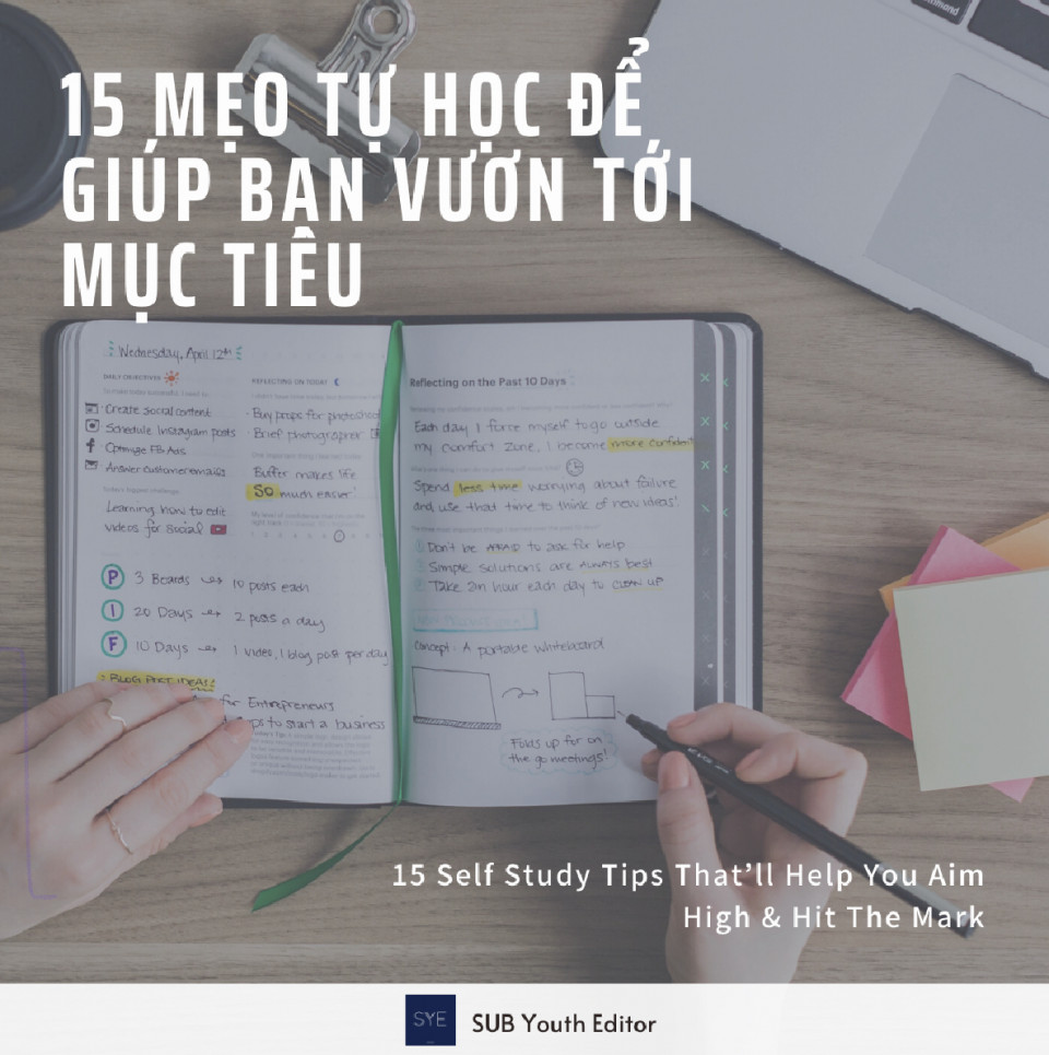 15 MẸO TỰ HỌC ĐỂ GIÚP BẠN VƯƠN TỚI MỤC TIÊU