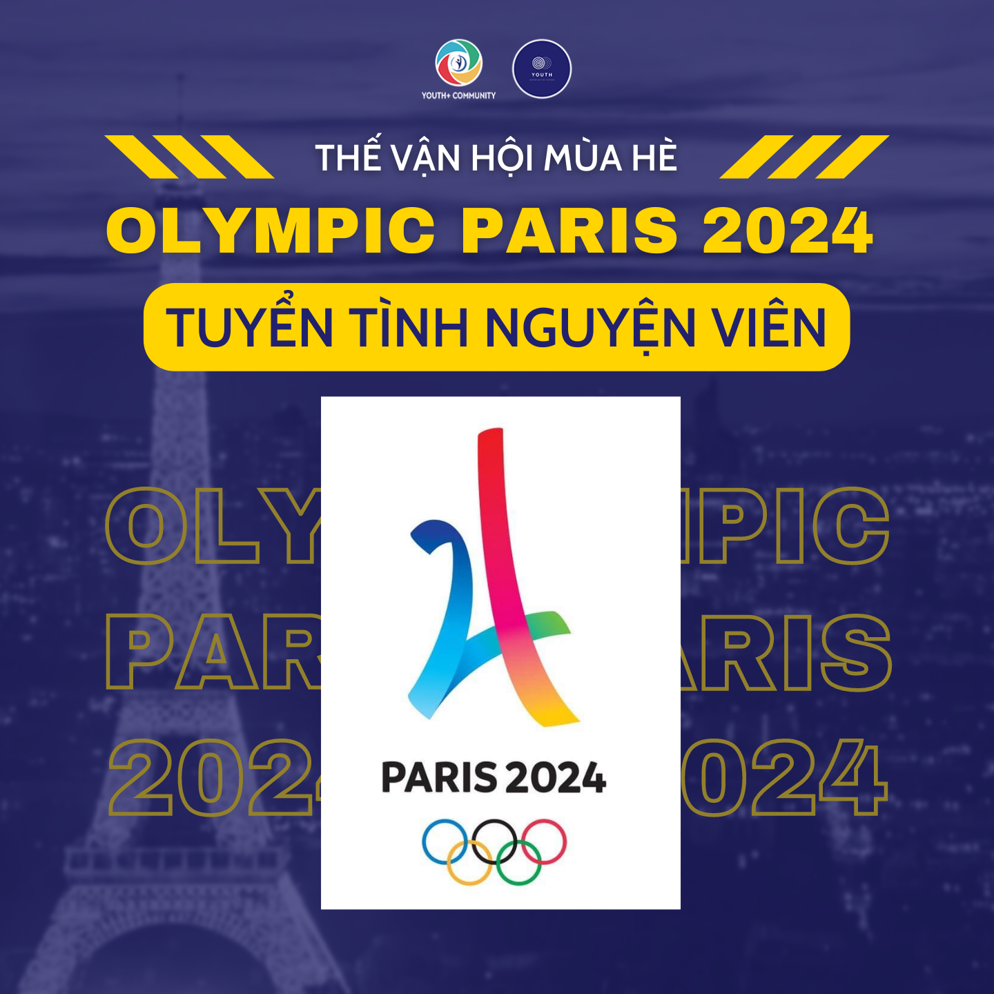 THẾ VẬN HỘI MÙA HÈ OLYMPIC PARIS 2024 TUYỂN TÌNH NGUYỆN VIÊN