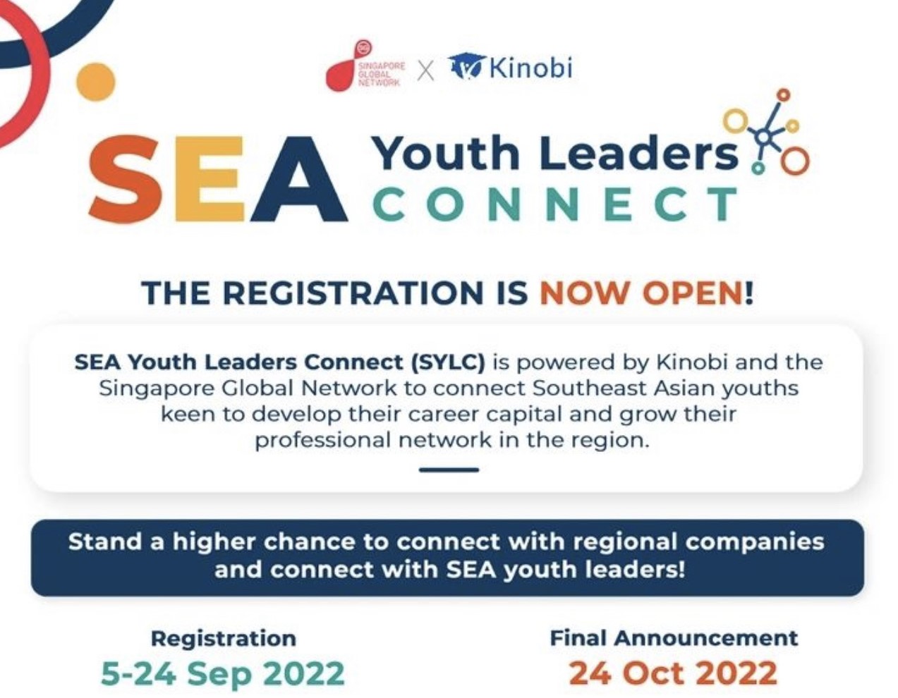 [Toàn Quốc] Sự Kiện Hướng Nghiệp Đào Tạo & Kết Nối Các Tài Năng Trẻ "Sea Youth Leaders Connect" 2022 (Tăng Cơ Hội Làm Việc Tại Các Công Ty Đa Quốc Gia) (Miễn Phí Tham Dự)