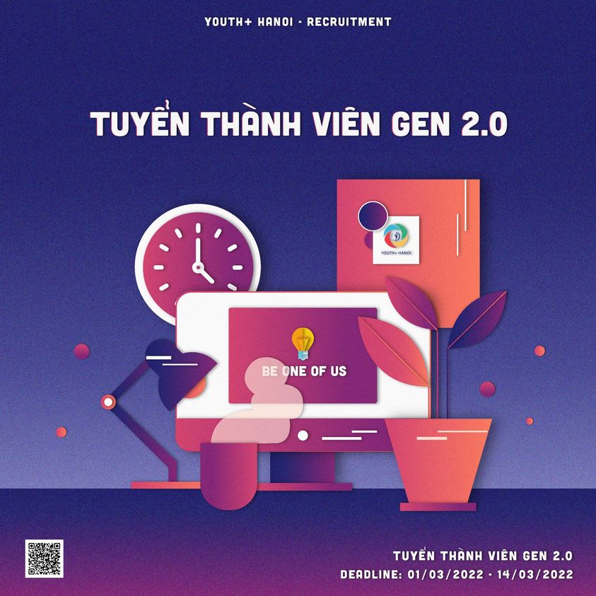 YOUTH+ HANOI MỞ ĐƠN TUYỂN THÀNH VIÊN GEN 2.0