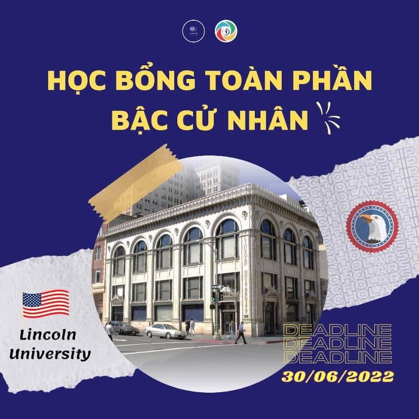 [USA] Học Bổng Toàn Phần Bậc Cử Nhân Tại Đại Học Lincoln 2022-2023