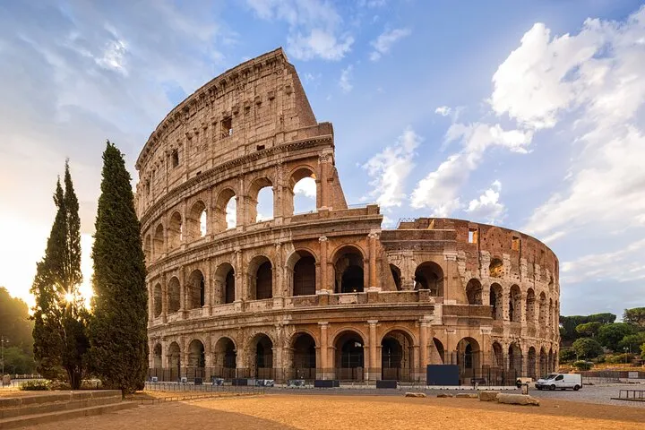 Ancient Roman Colosseum in Rome.