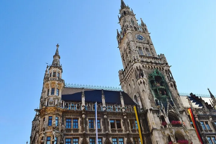 Neues Rathaus clock tower, Munich, Germany.