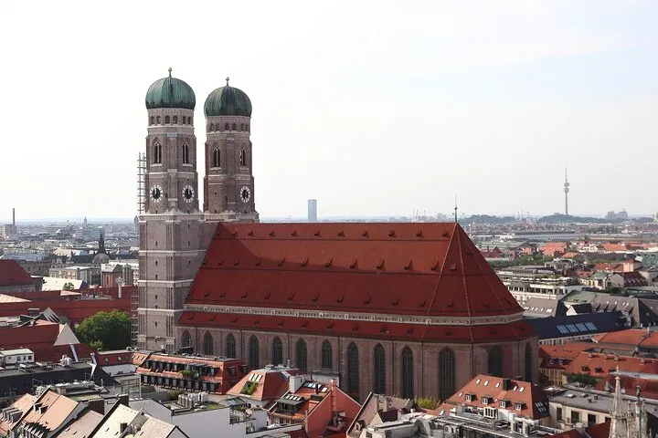 Frauenkirche Cathedral Munich cityscape.
