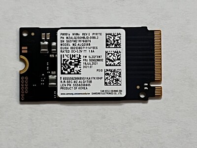 Samsung PM991a 256GB NVMe M.2 SSD (Short Form Factor)
