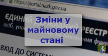 Інформування про суттєві зміни в майновому стані