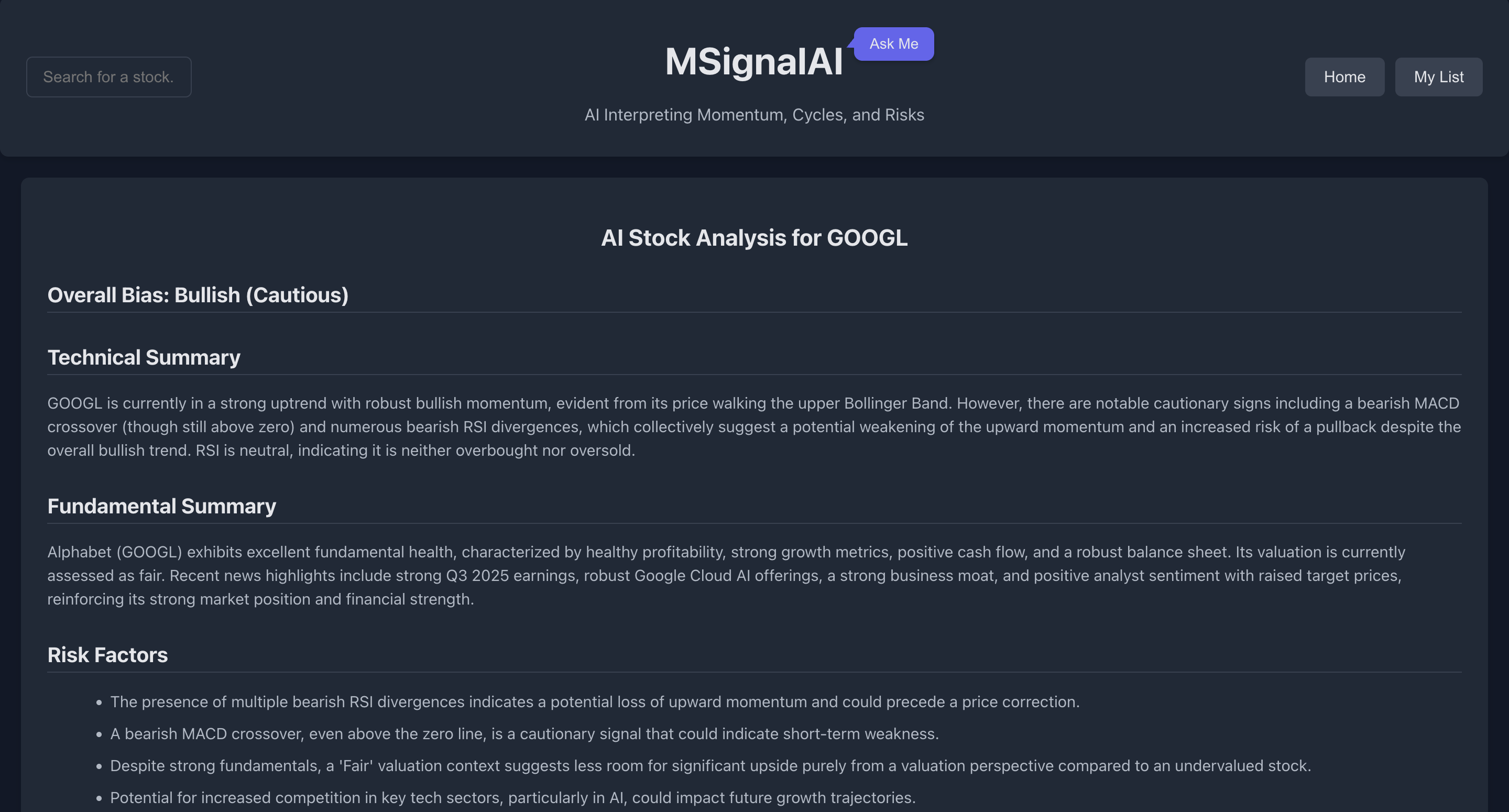 Image for AI-Powered Stock Market Analysis Platform
