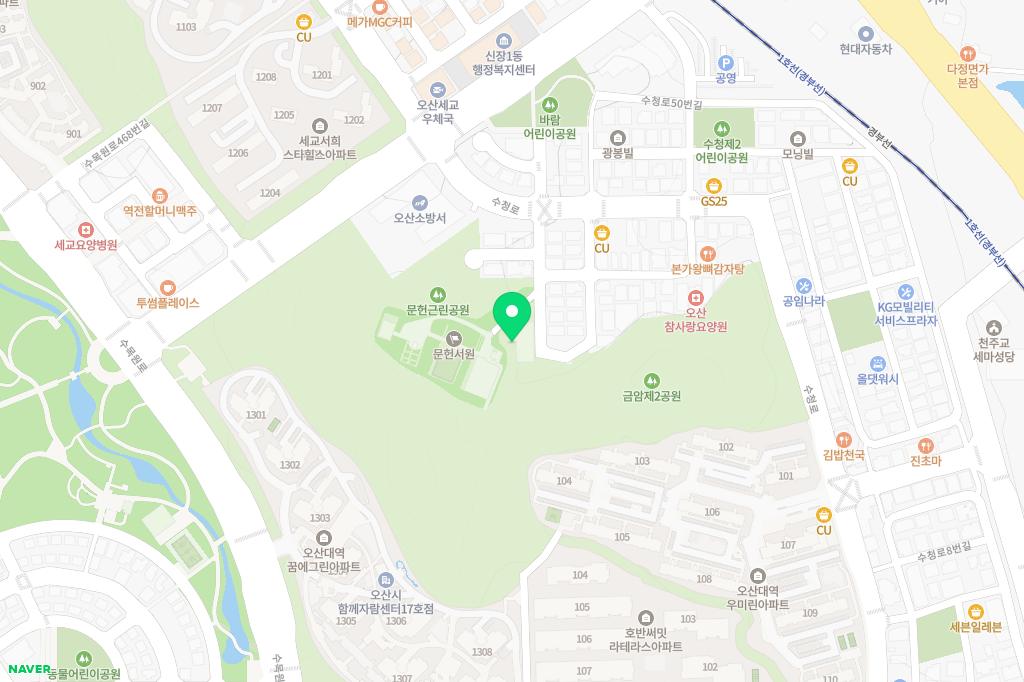 문헌 유아숲체험원 지도 이미지