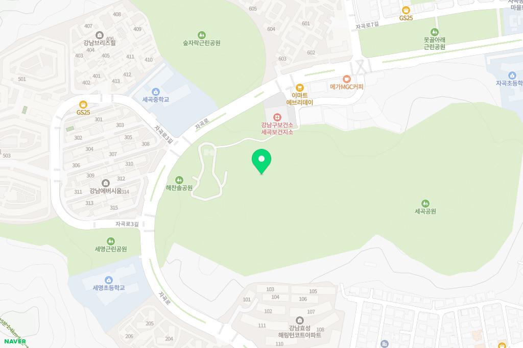 해찬솔 유아숲체험원 지도 이미지