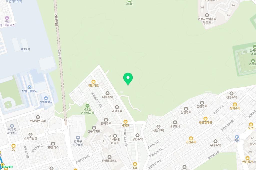 오패산 유아숲체험원 지도 이미지