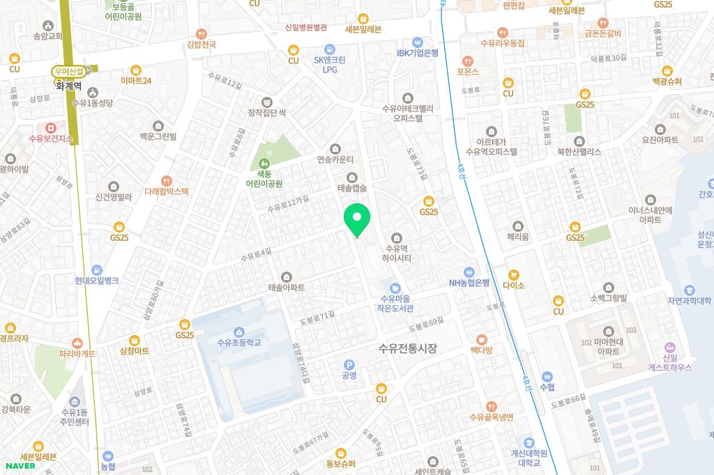 수유1동 공동육아나눔터 지도 이미지