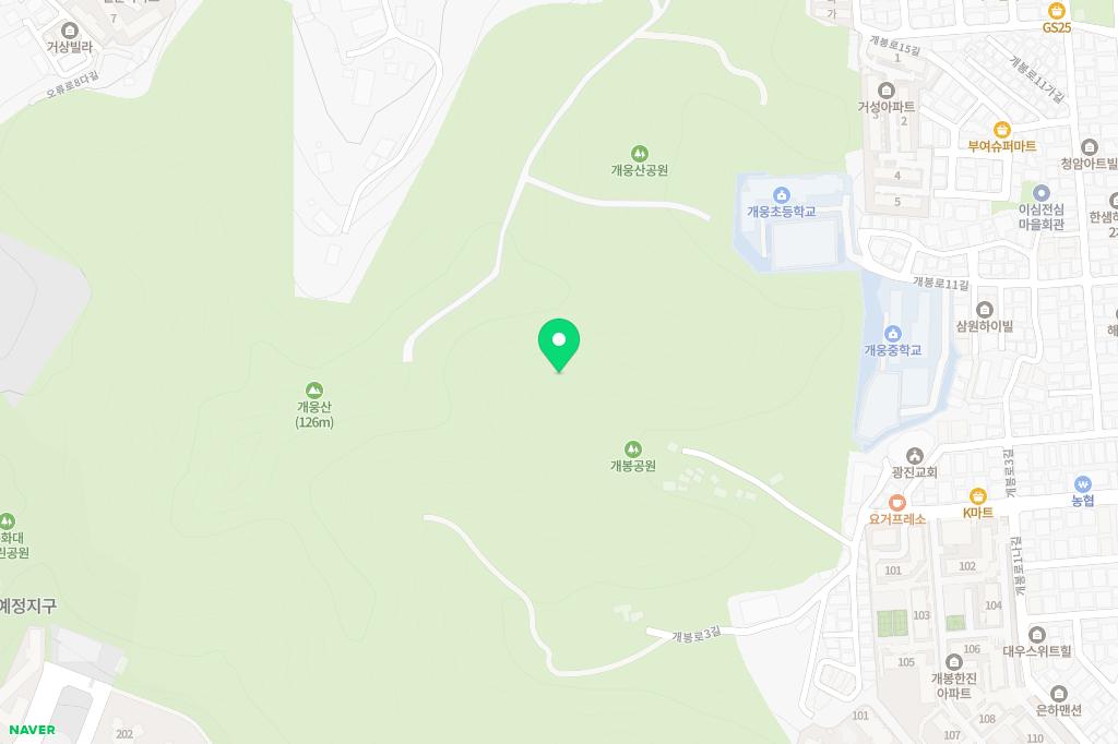 개웅산 유아숲체험원 지도 이미지