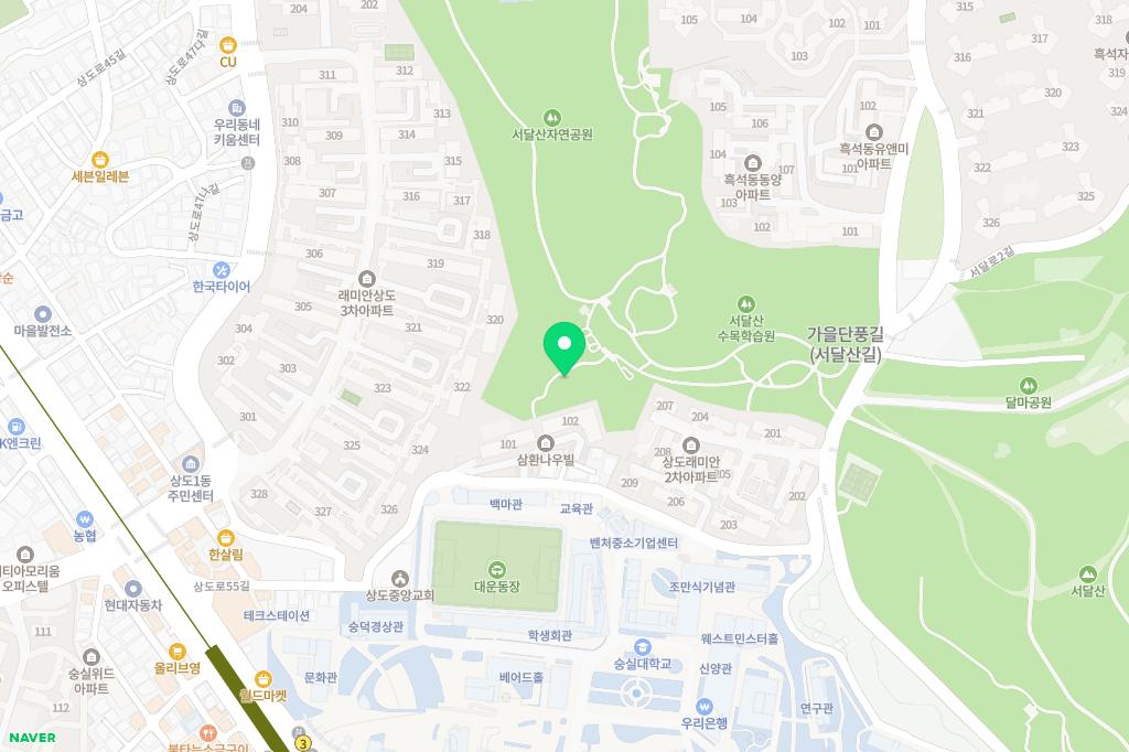 현충공원 유아숲체험원 지도 이미지