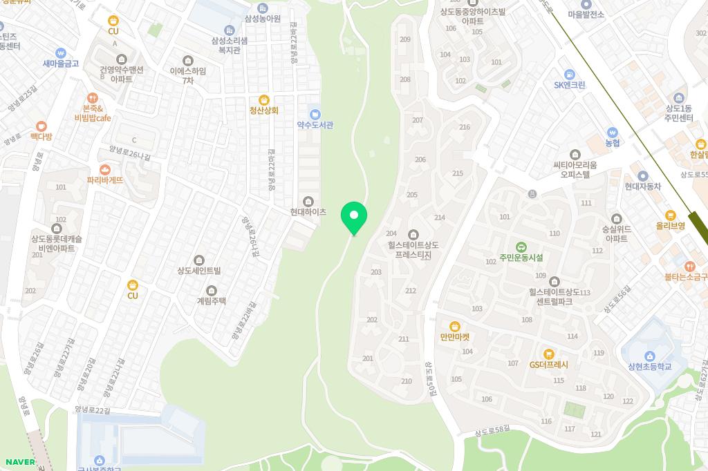 상도공원 유아숲체험원 지도 이미지