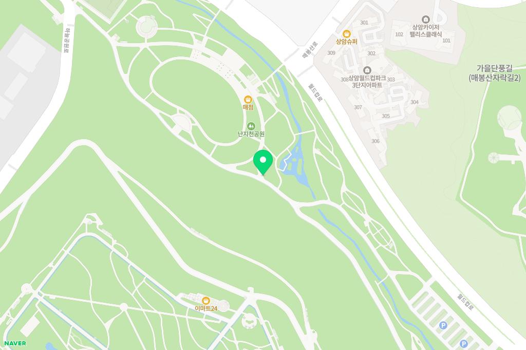월드컵공원 유아숲체험원 지도 이미지