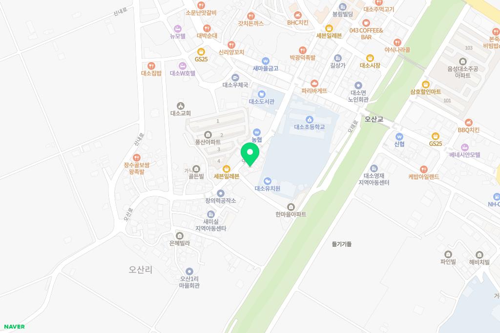 용인대대소체육관 지도 이미지