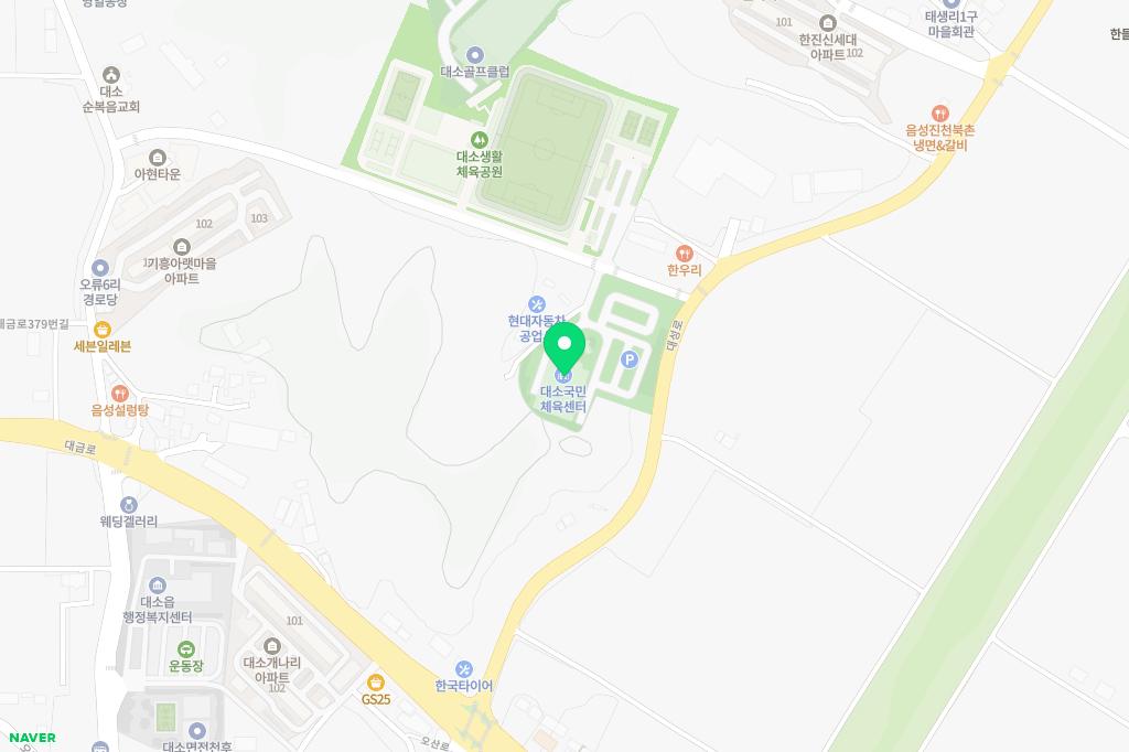 대소국민체육센터 지도 이미지