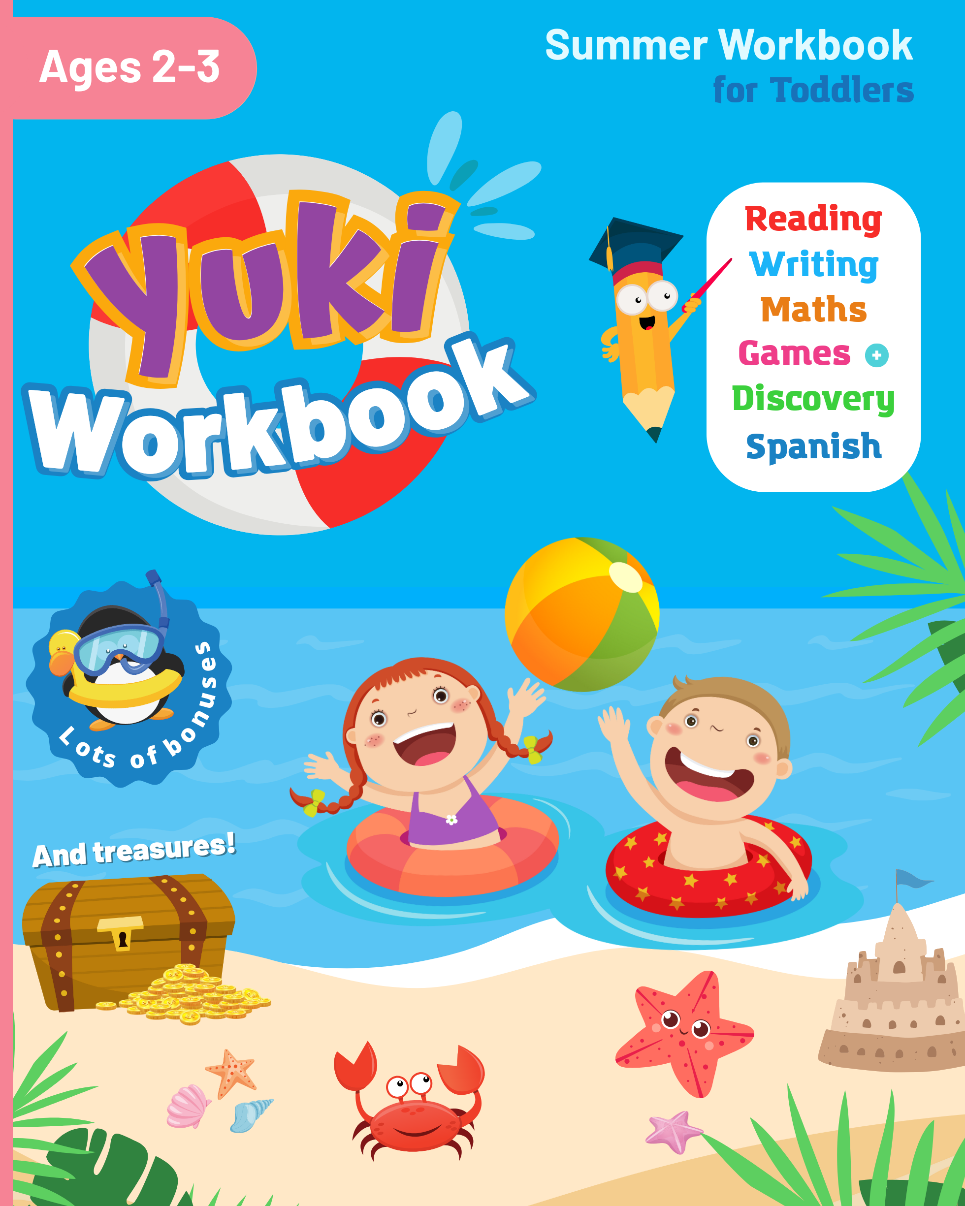 Summer Workbook for Toddlers - Yuki Workbook - Ages 2-3