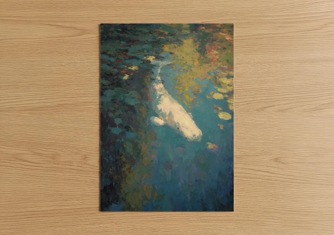 Sperm Whale Deep Ocean Impressionism Wall Art