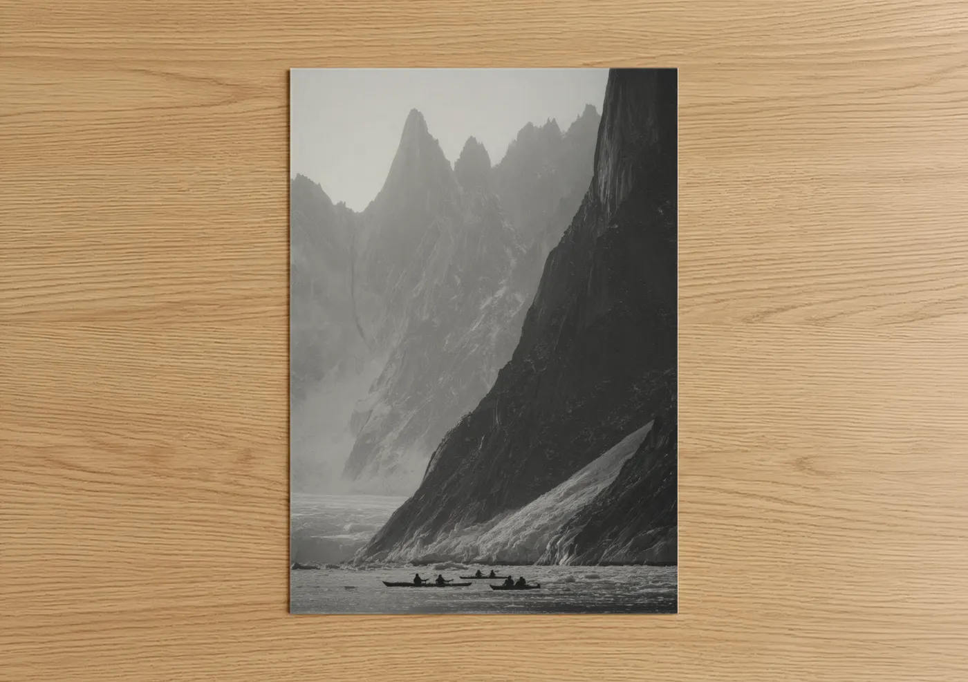 Misty Canyon Kayaks Dramatic Mountain Wall Art
