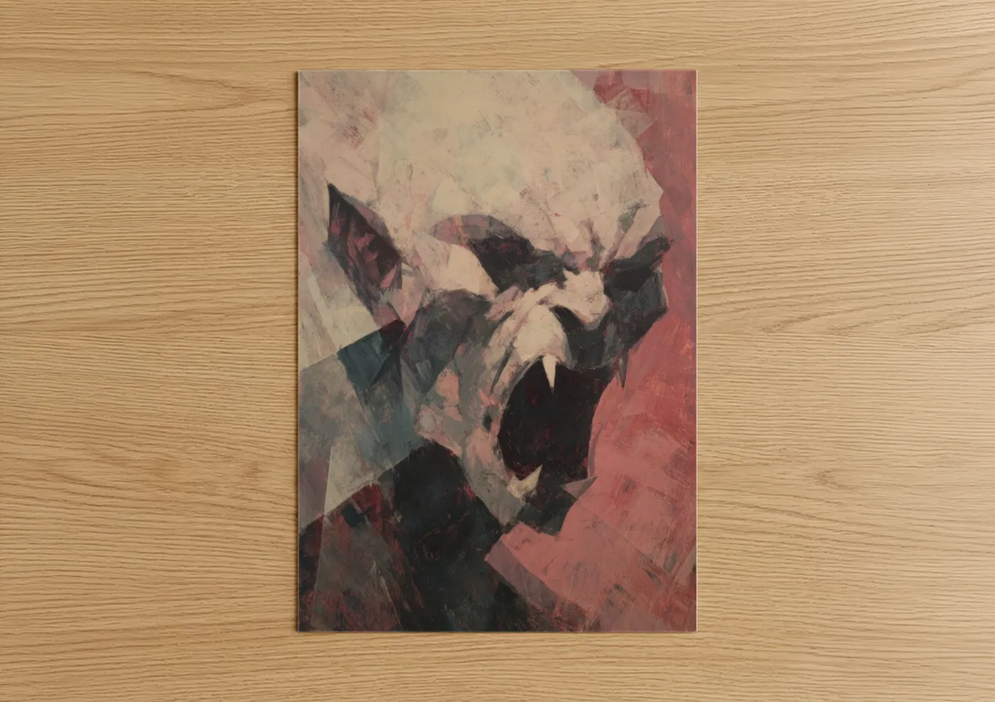 Primal Orc Roar Abstract Dark Fantasy Wall Art