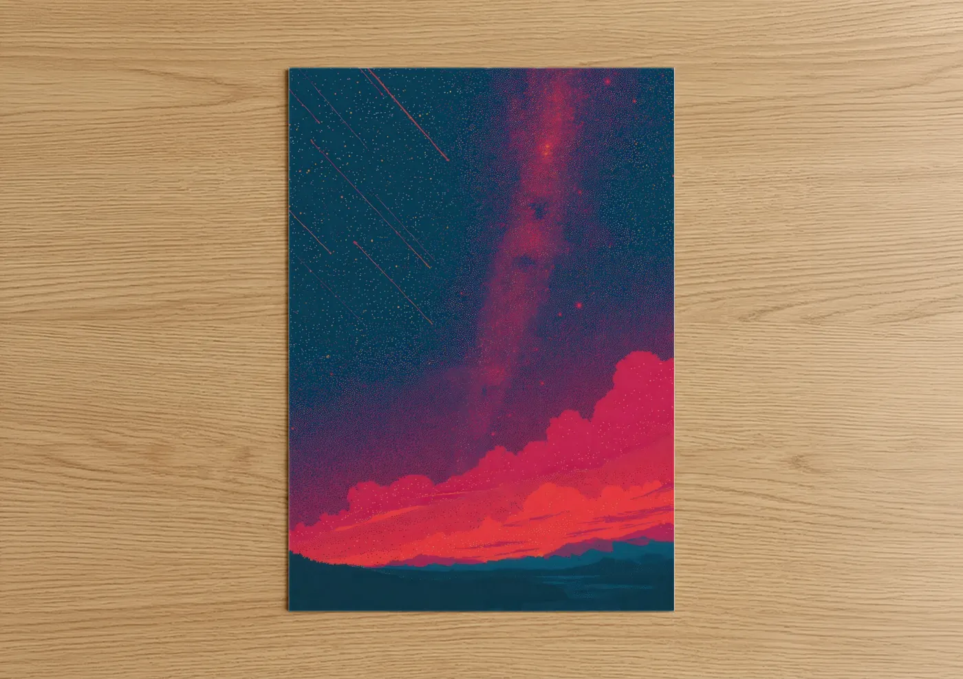 Cosmic Sunrise Galaxy Stars Nebula Wall Art