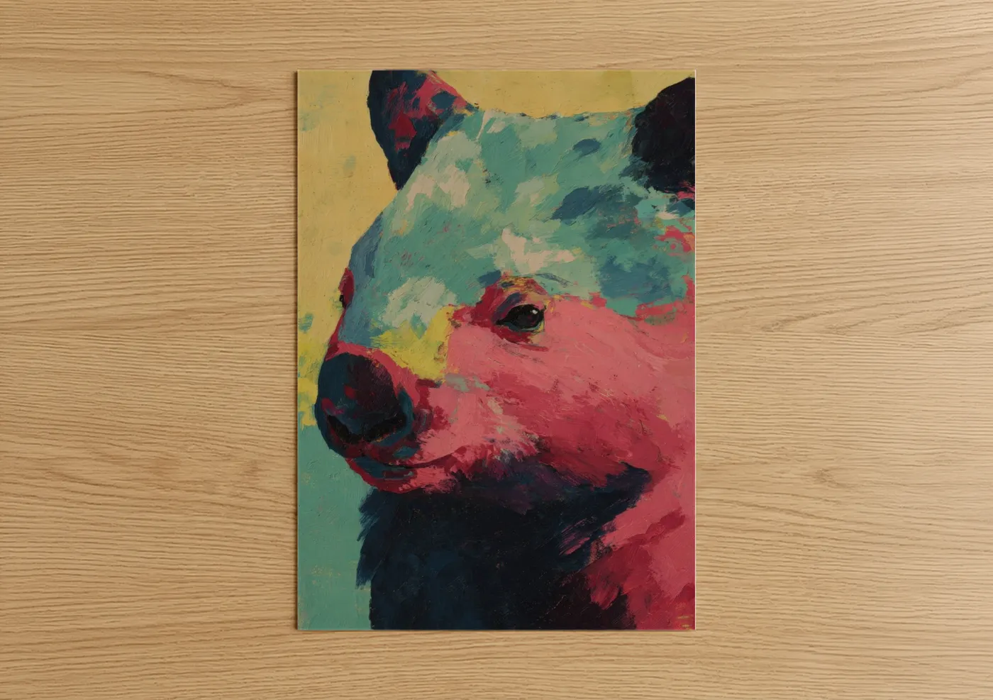 Colorful Wombat Pop Art Portrait Wall Art