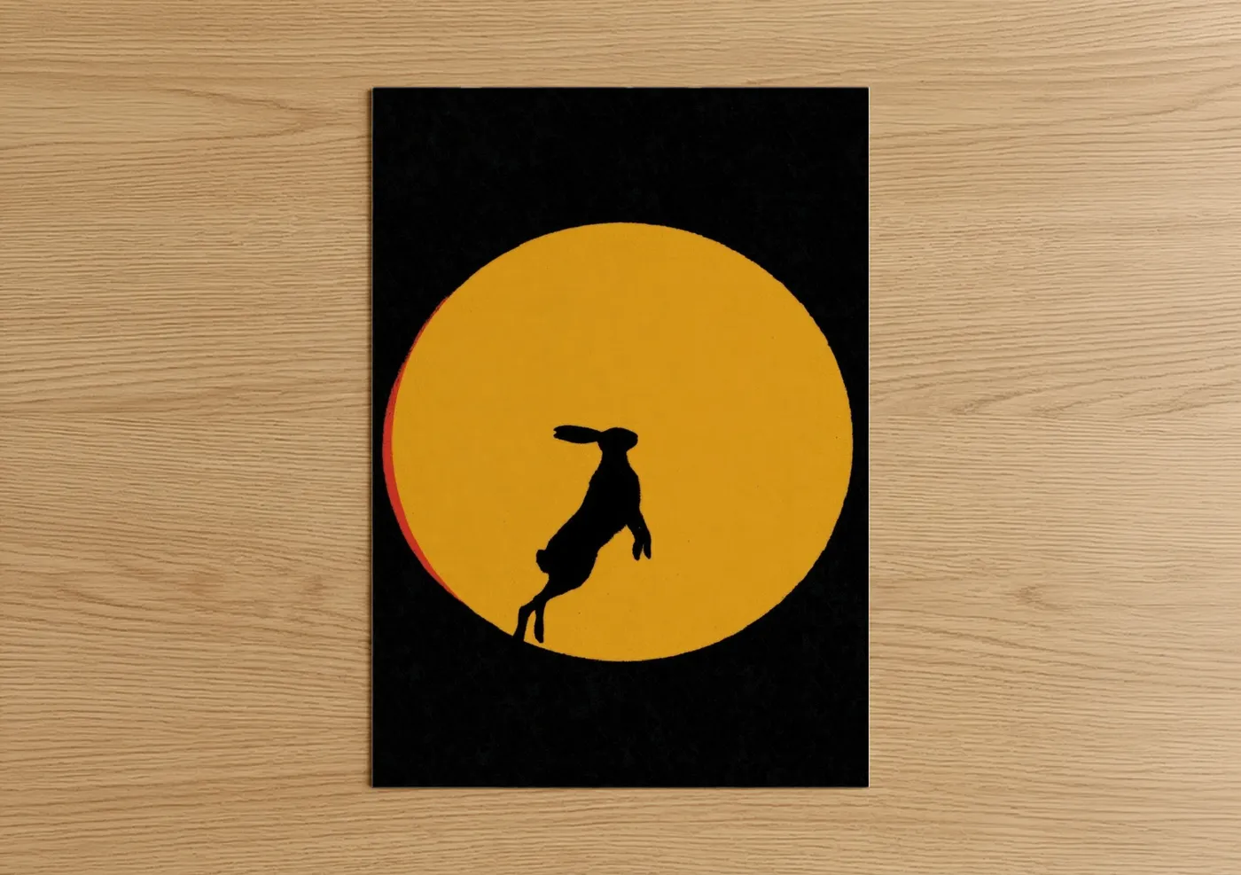 Easter Hare Silhouette Golden Sunset Wall Art