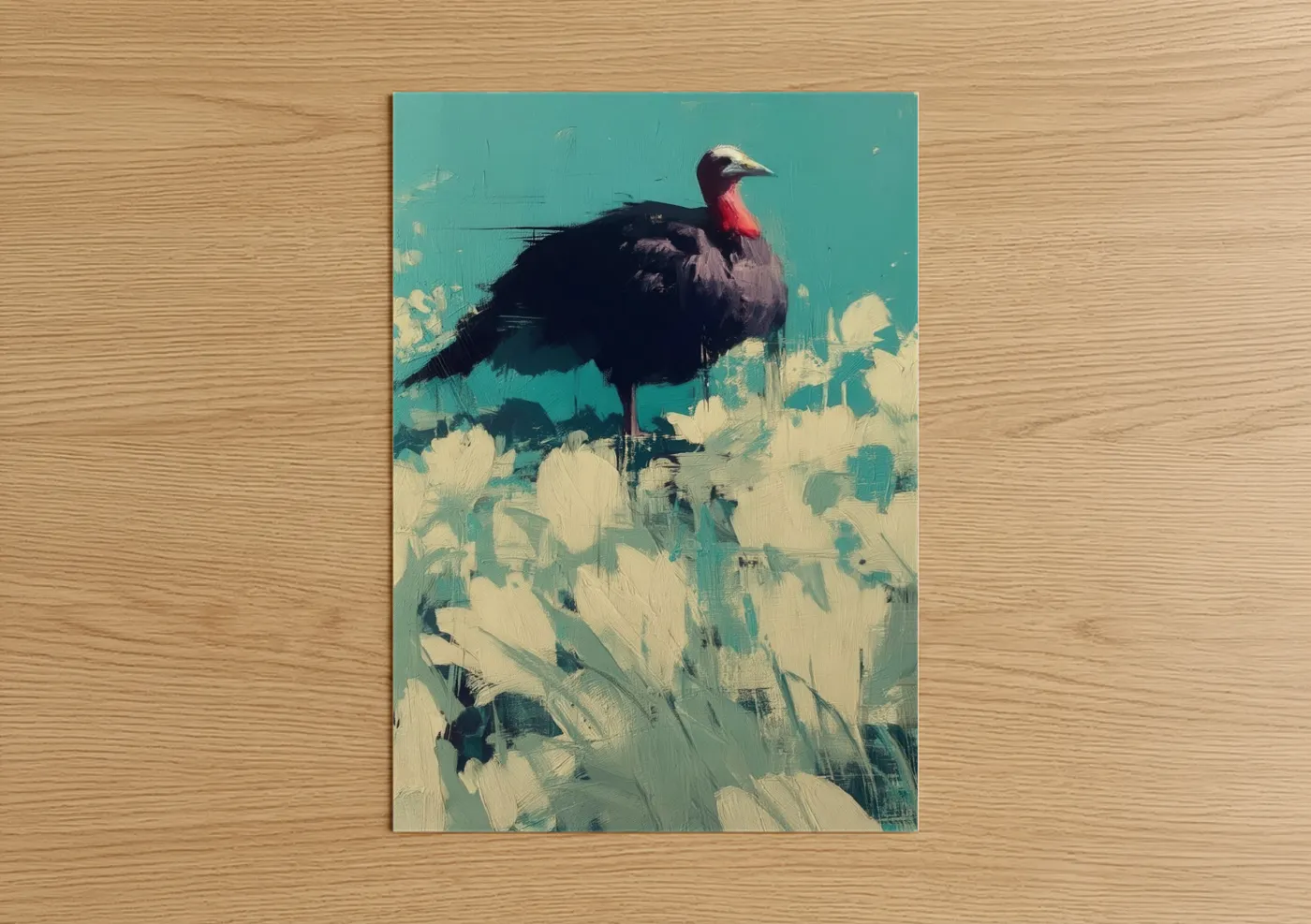 Crimson Turkey Modern Painting Wall Art