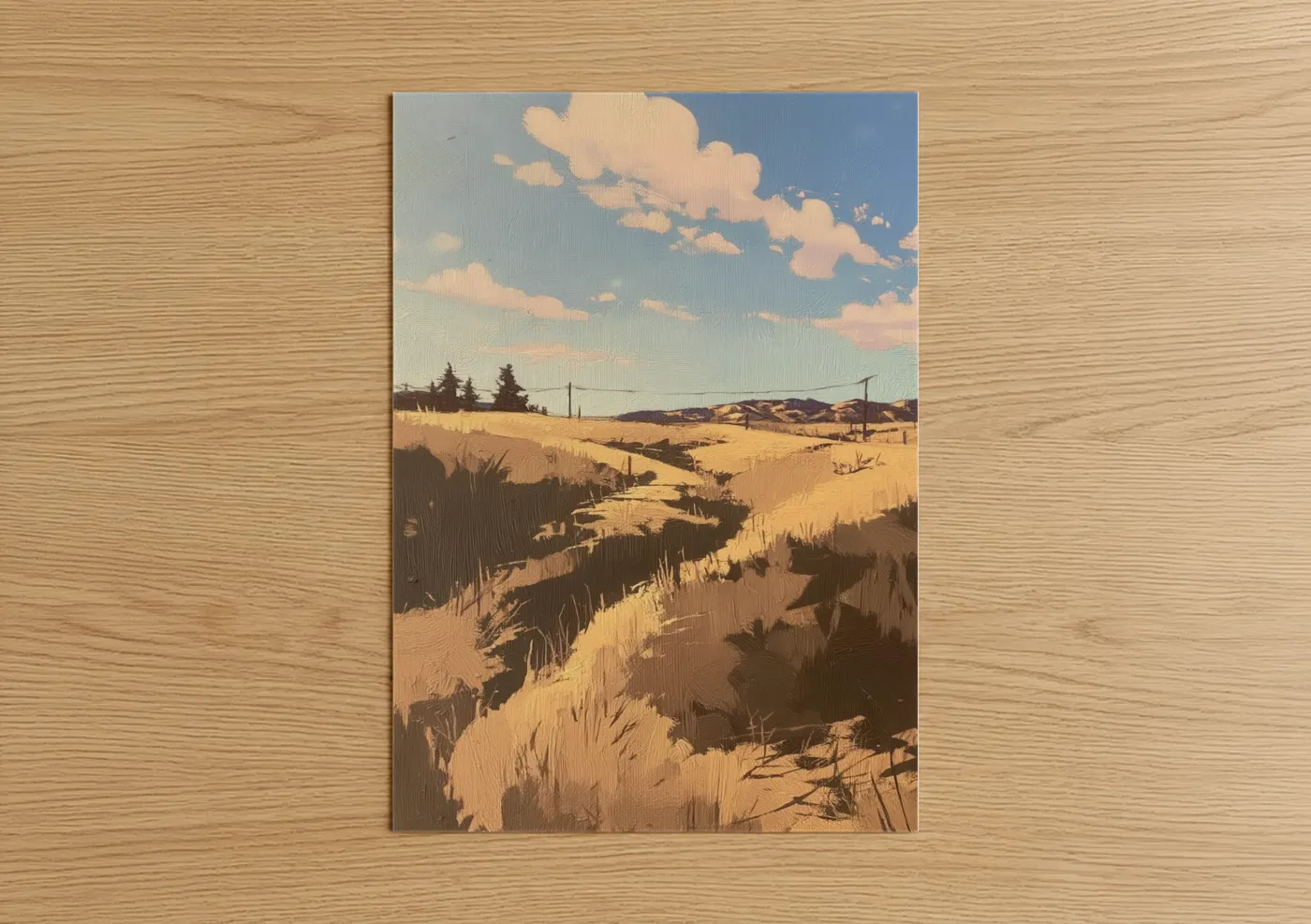 Golden Valley Stream Landscape Wall Art