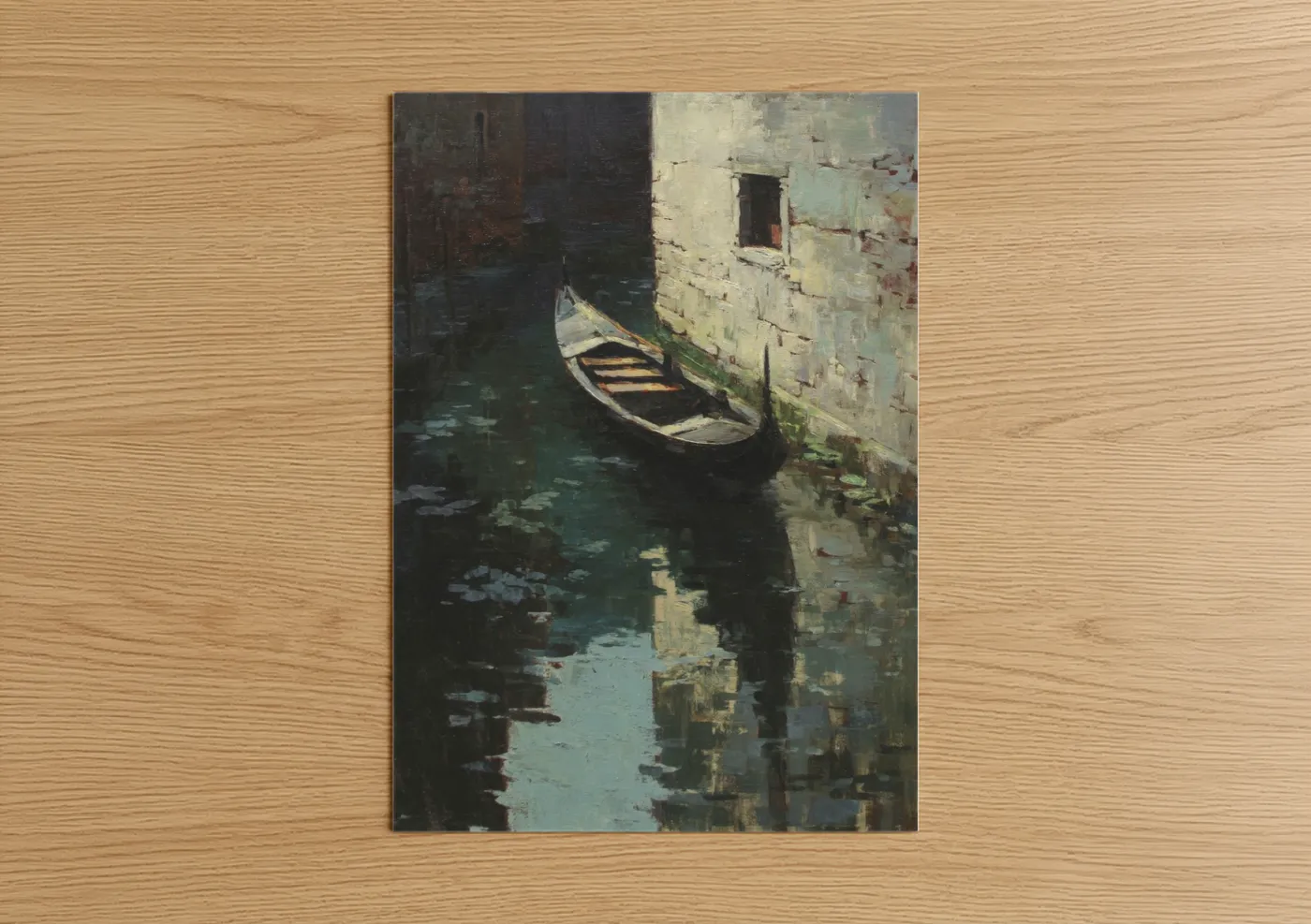 Venetian Gondola Canal Painting Wall Art