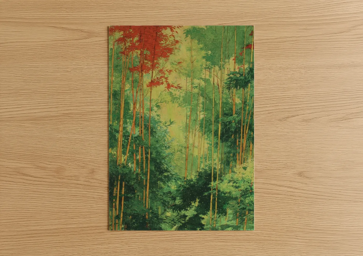 Emerald Bamboo Forest Japanese Wall Art