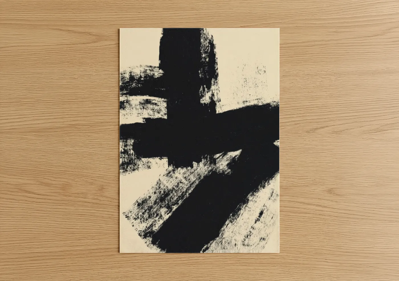 Monochrome Abstract Minimalist Wall Art
