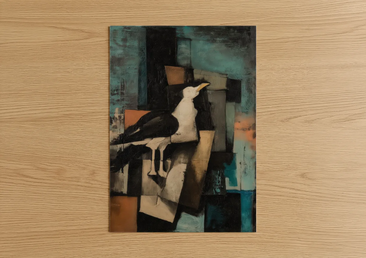 Urban Seagull Abstract Modern Wall Art