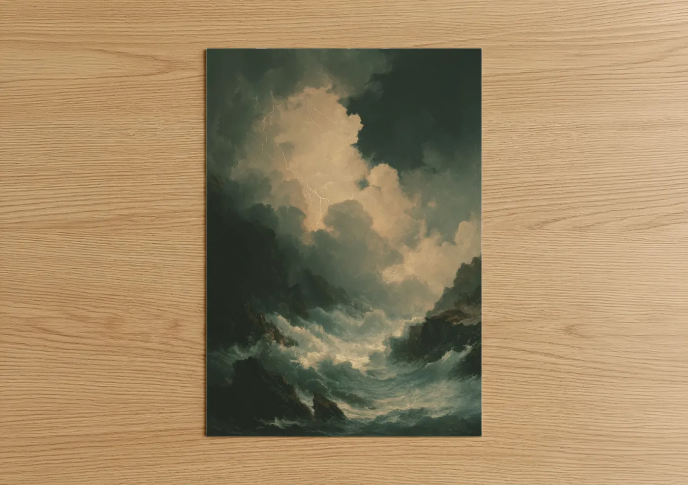 Dramatic Storm with Lightning Tempest Wall Art