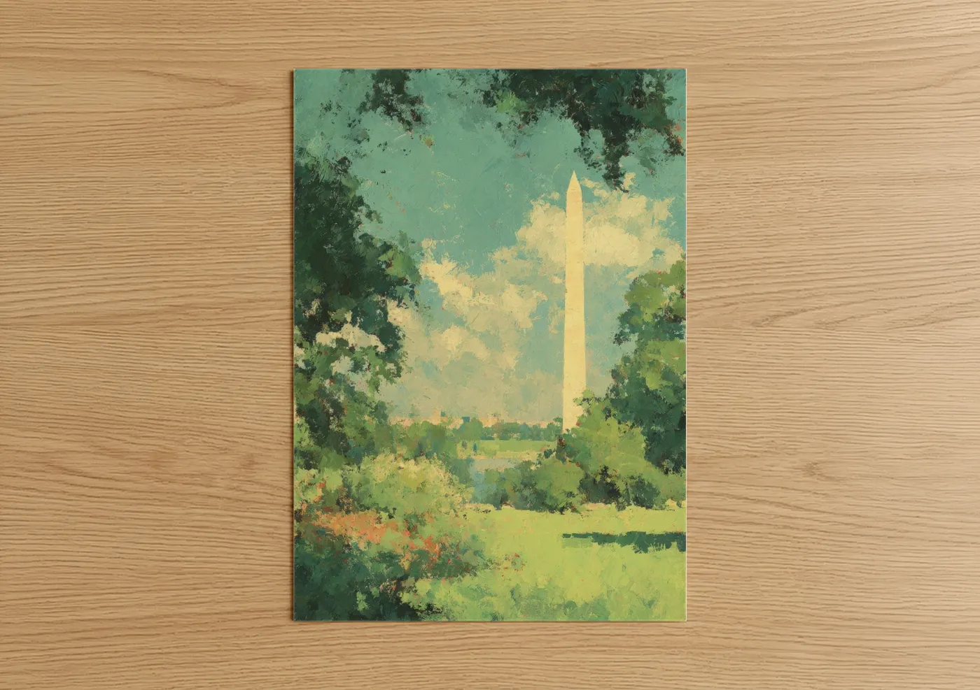 Washington Monument Lush Landscape Wall Art