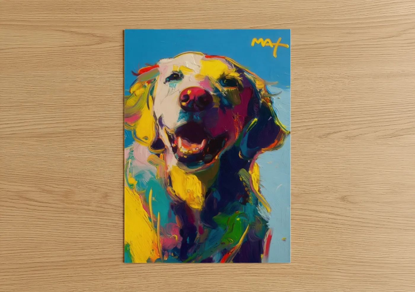 Colorful Joyful Retriever Pop Wall Art