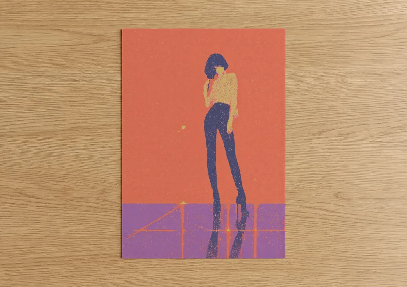 Retro Pop Fashion Illustration Vintage Wall Art