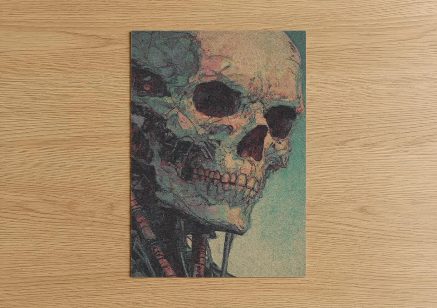Ethereal Zombie Portrait Dark Fantasy Wall Art
