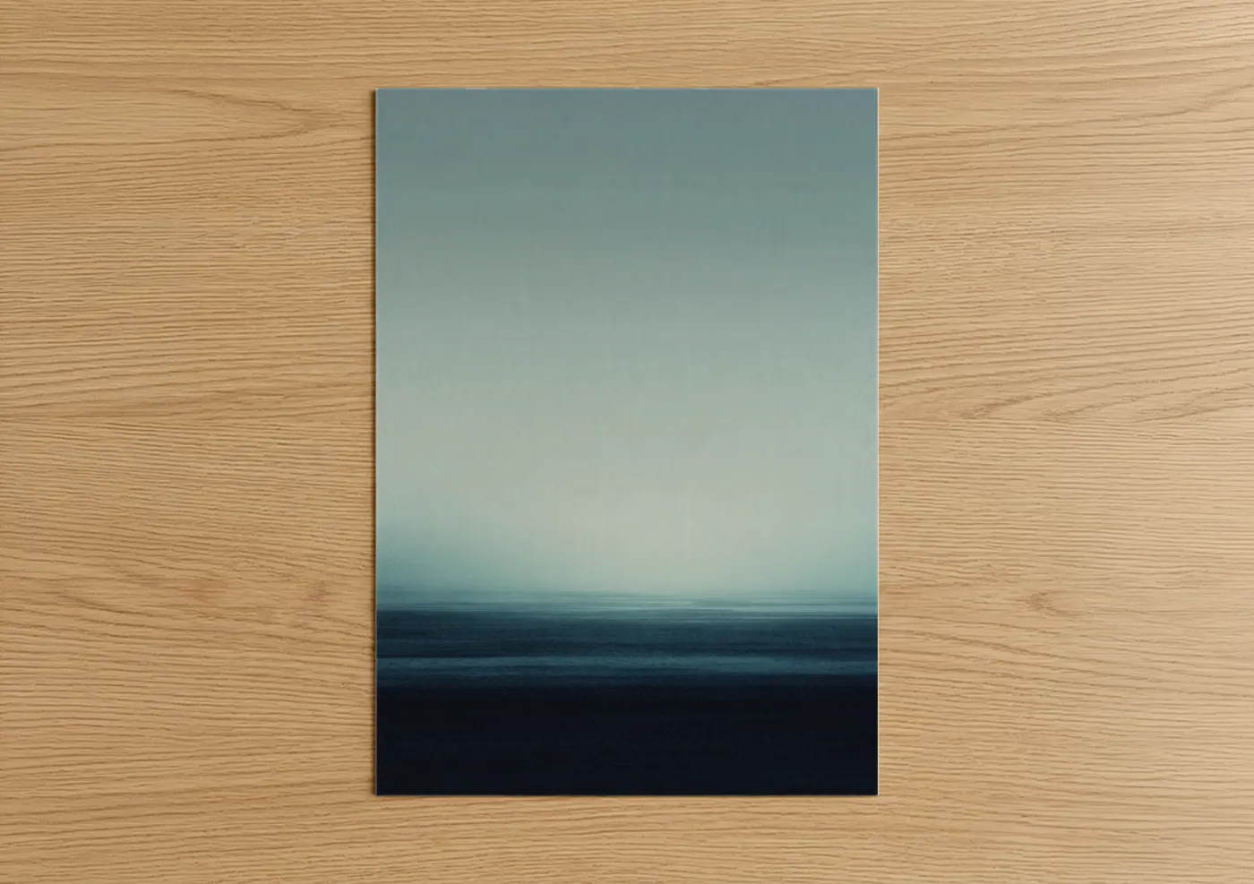 Minimalist Misty Horizon Abstract Wall Art