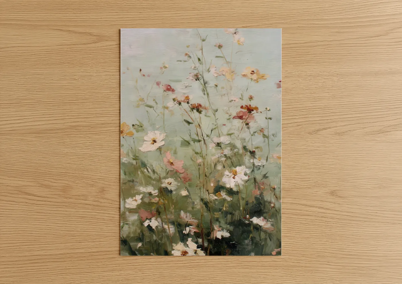 Wildflower Garden Soft Pastel Wall Art