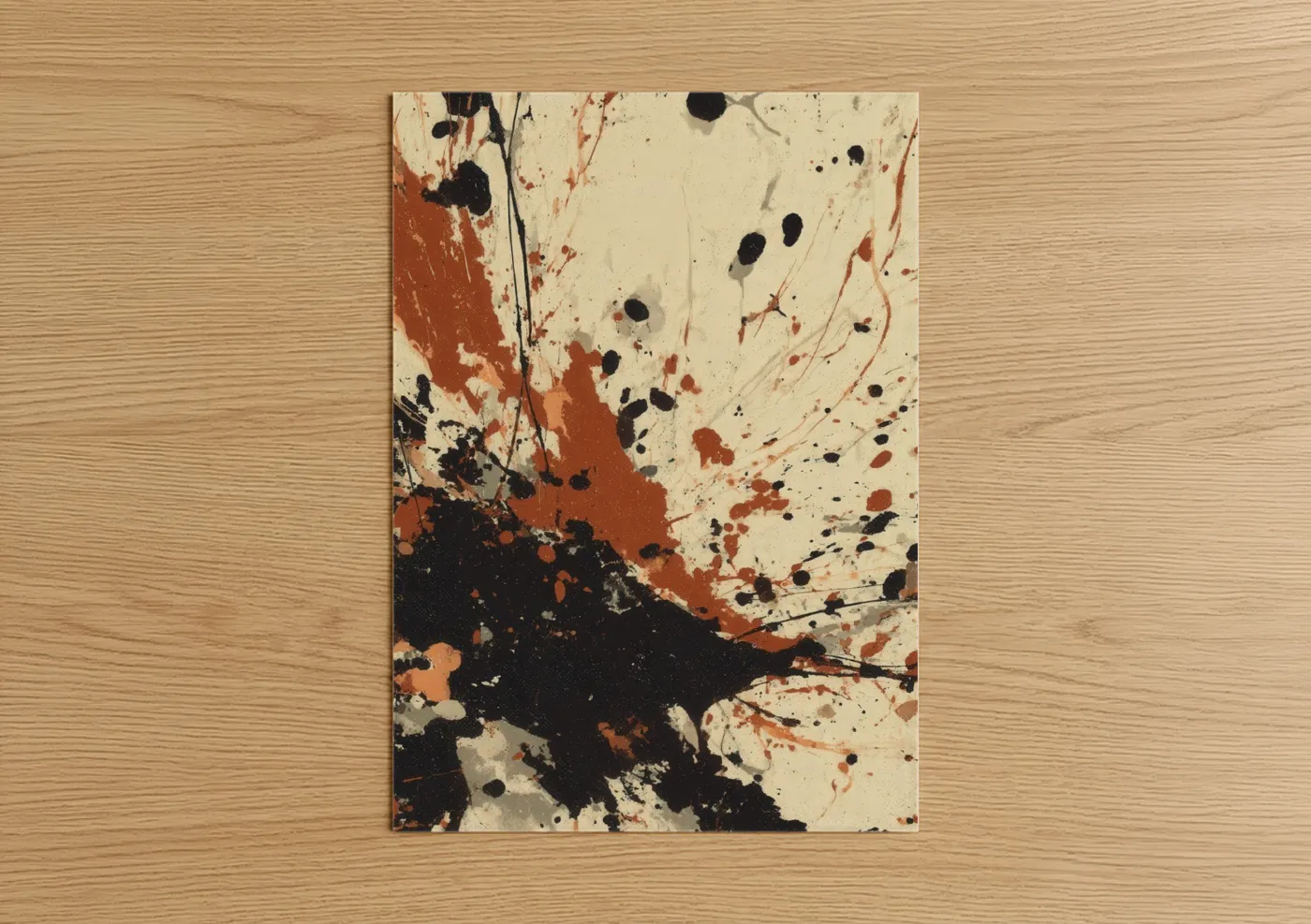 Abstract Sweet Art with Russet Splatter Wall Art